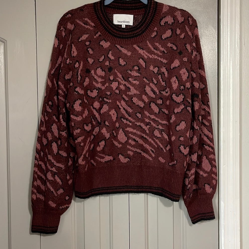 Heart loom sweater